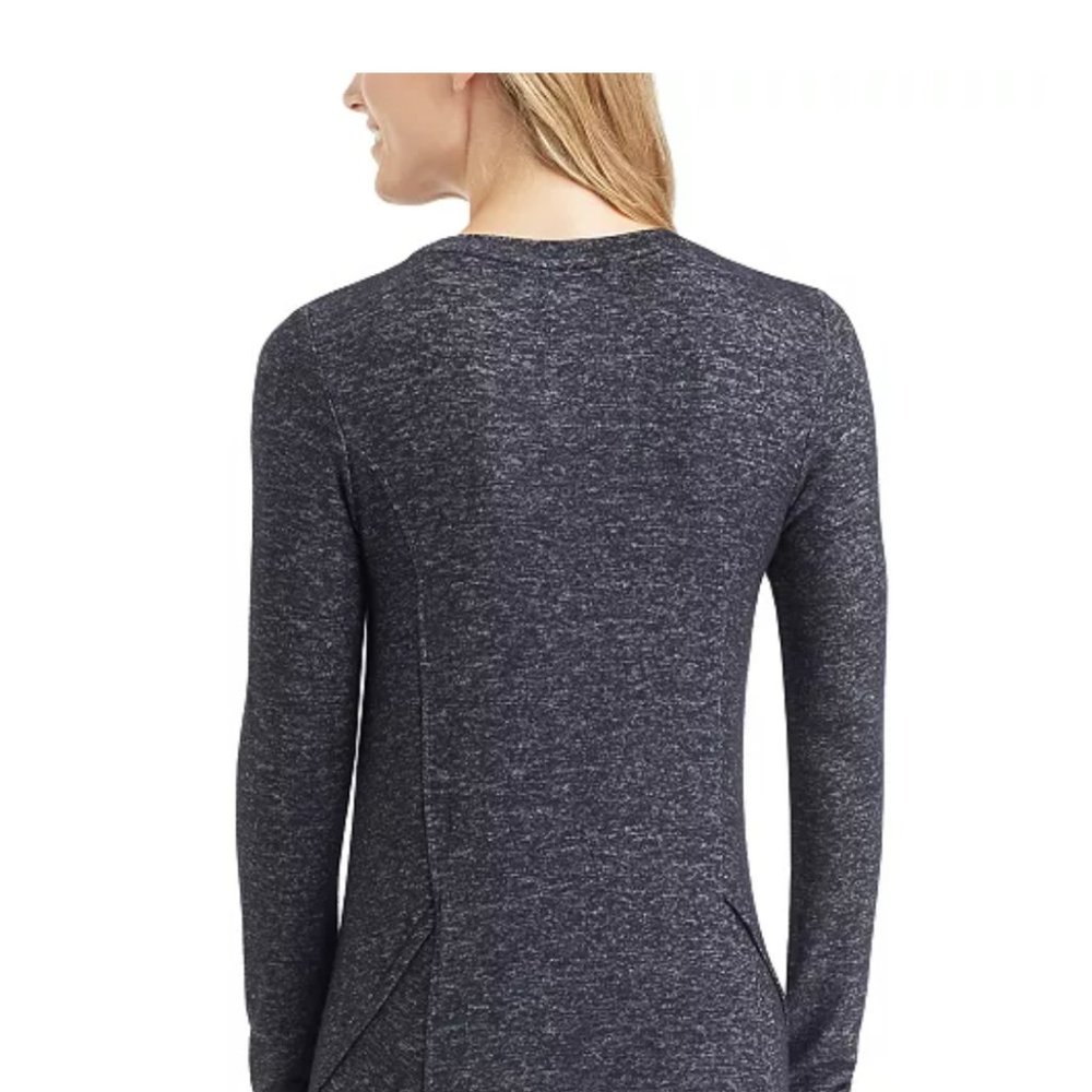 XSMALL Cuddl Duds Long Sleeve, soft knit Top, Nocturne navy - Picture 2 of 4